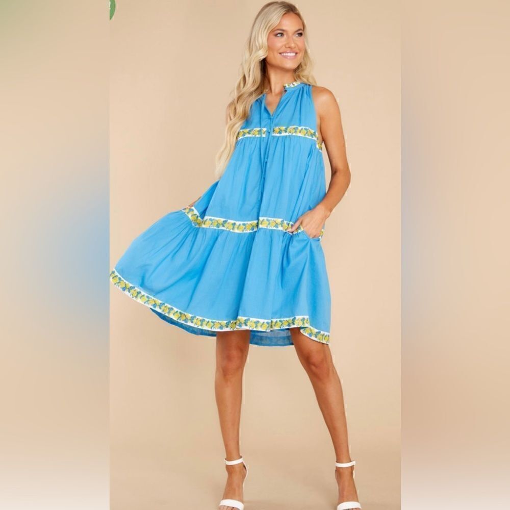 Olivia James,‎ The Label, Ro Riviera Blue Dress Size medium